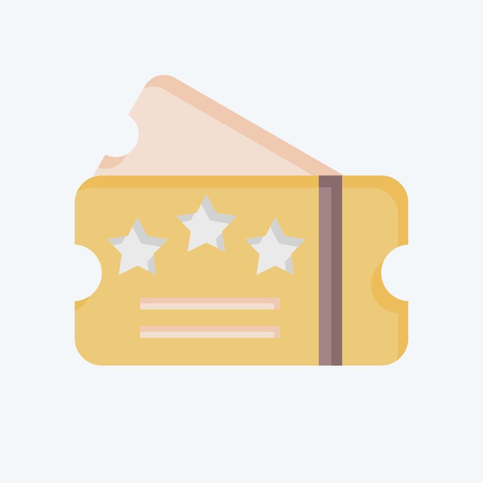 Icon Ticket. related to Entertainment symbol. flat style. simple design illustration vector