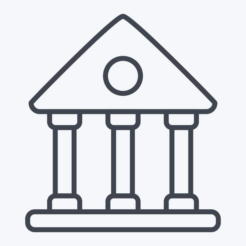 Icon Theatre. related to Entertainment symbol. line style. simple design illustration vector