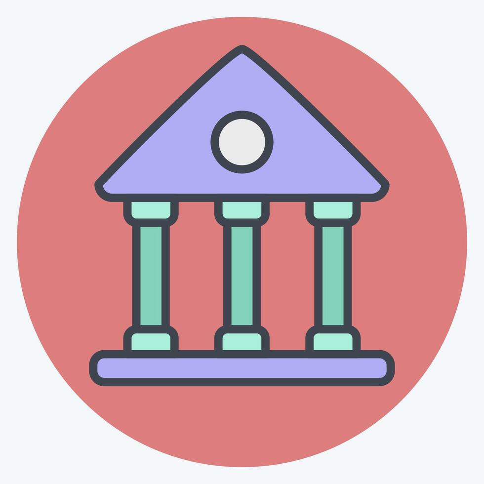 Icon Theatre. related to Entertainment symbol. color mate style. simple design illustration vector