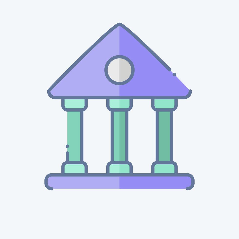 Icon Theatre. related to Entertainment symbol. doodle style. simple design illustration vector