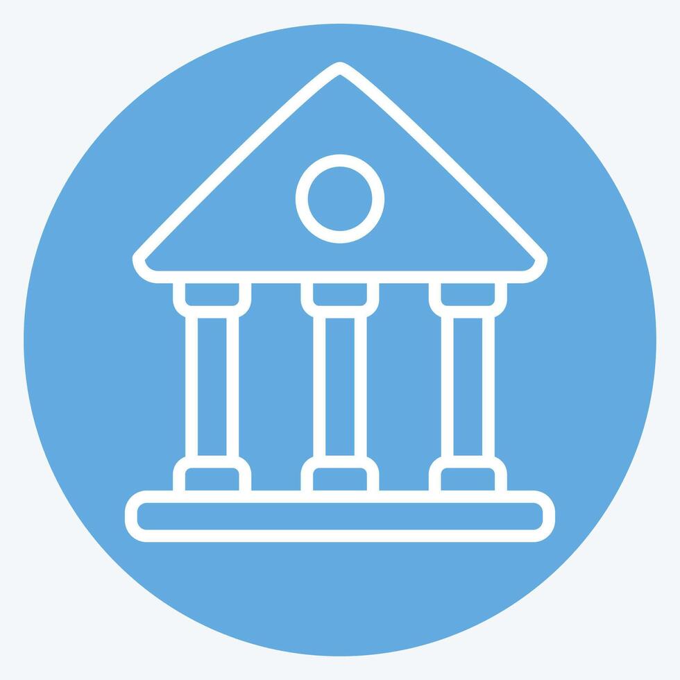 Icon Theatre. related to Entertainment symbol. blue eyes style. simple design illustration vector