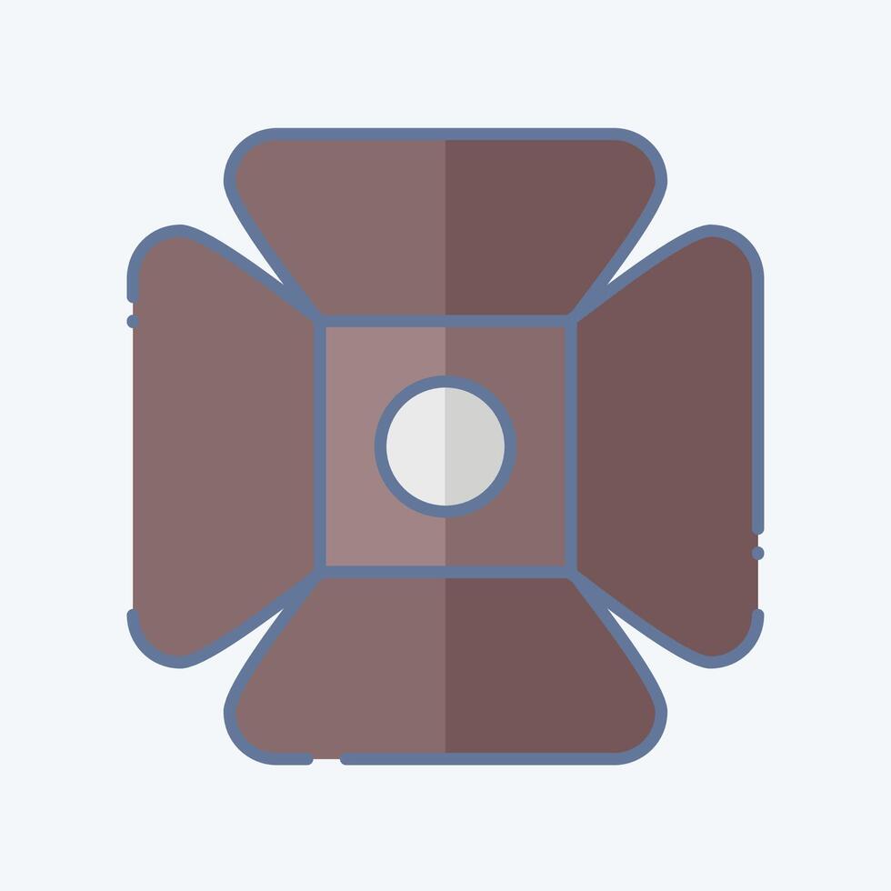 Icon Spotlight. related to Entertainment symbol. doodle style. simple design illustration vector