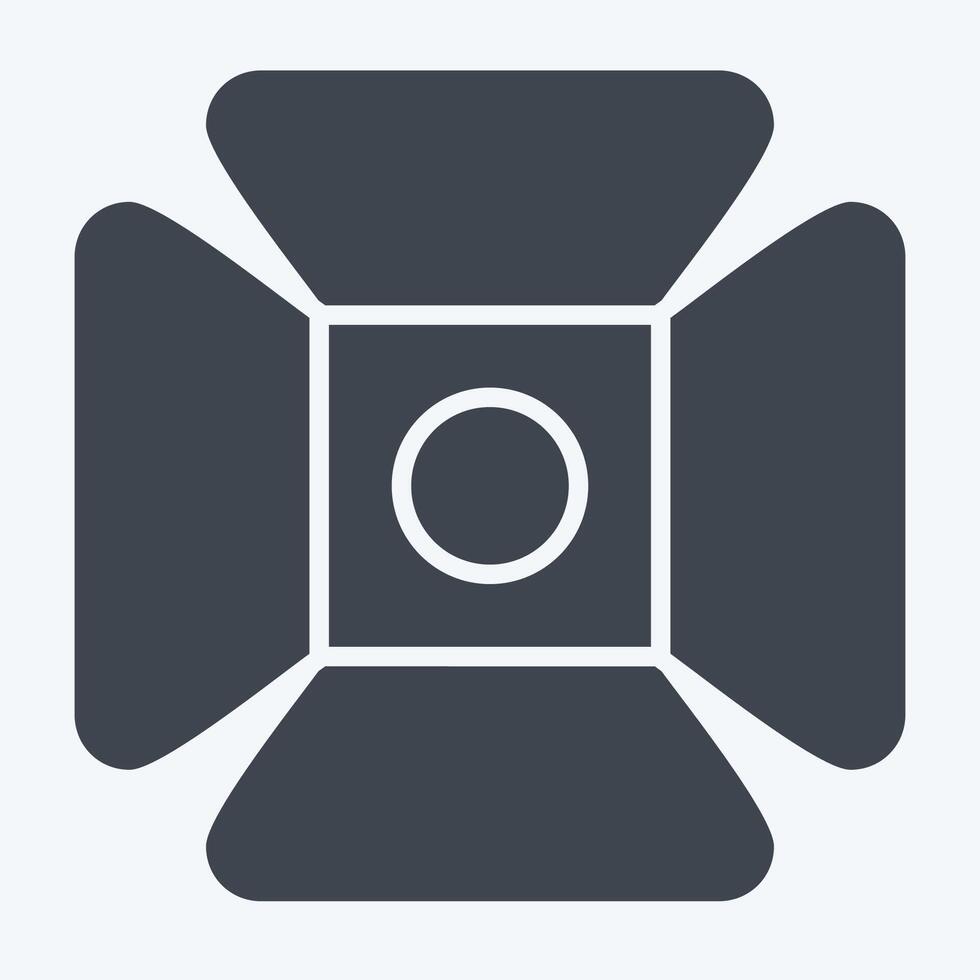 Icon Spotlight. related to Entertainment symbol. glyph style. simple design illustration vector