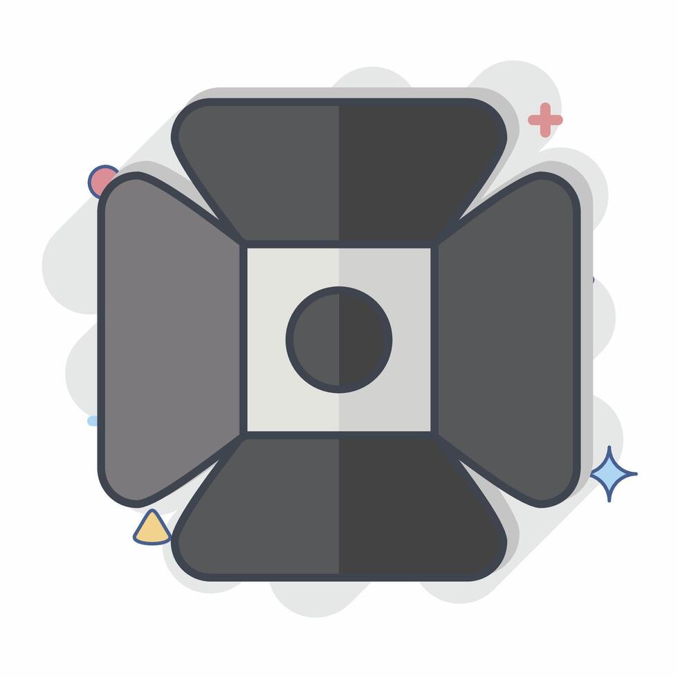 Icon Spotlight. related to Entertainment symbol. comic style. simple design illustration vector