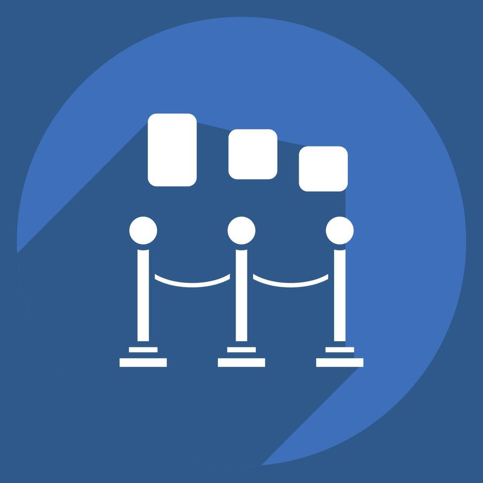 Icon Museum. related to Entertainment symbol. long shadow style. simple design illustration vector