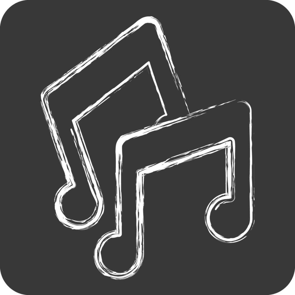 Icon Sound Track. related to Entertainment symbol. chalk Style. simple design illustration vector