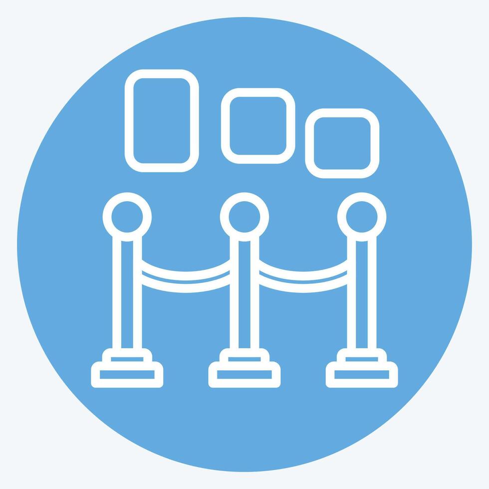 Icon Museum. related to Entertainment symbol. blue eyes style. simple design illustration vector