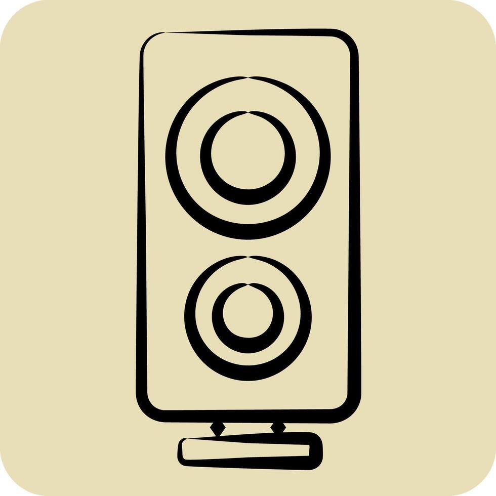 Icon Loud Speaker. related to Entertainment symbol. hand drawn style. simple design illustration vector