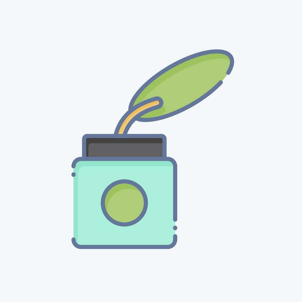 Icon Inkwell. related to Entertainment symbol. doodle style. simple design illustration vector