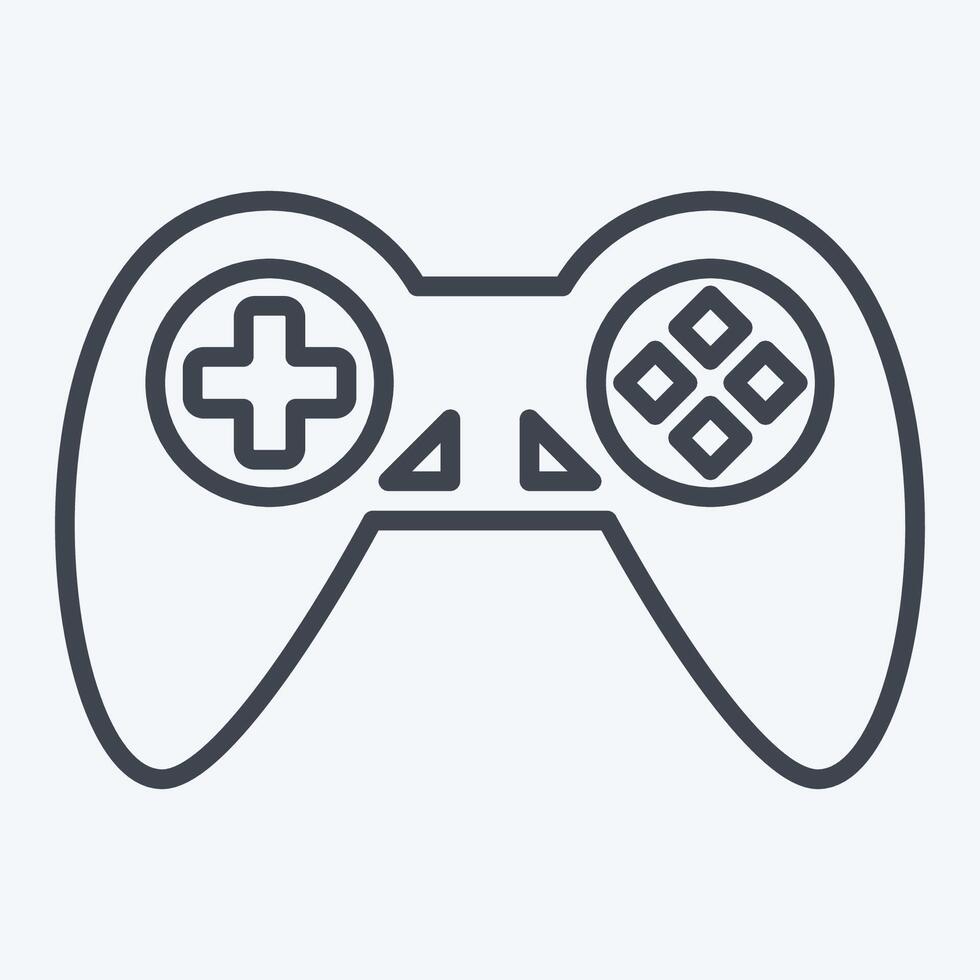 Icon Games. related to Entertainment symbol. line style. simple design illustration vector