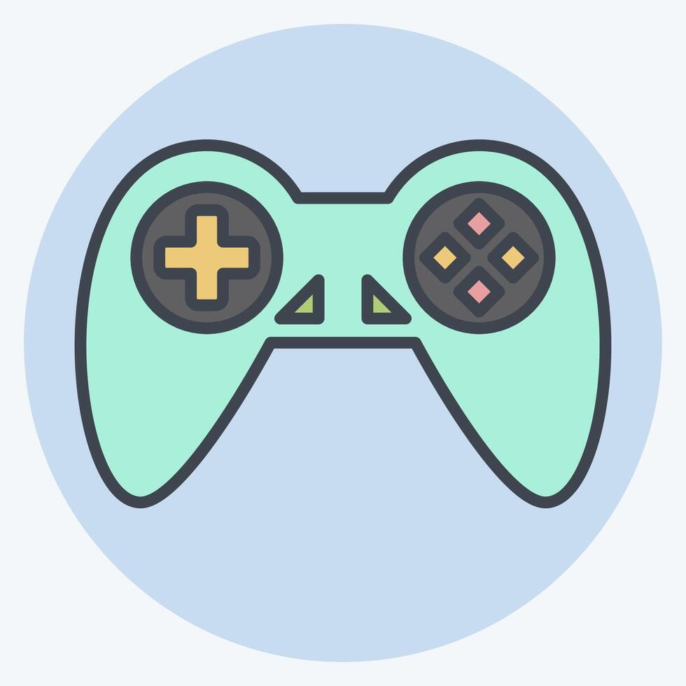 icono juegos. relacionado a entretenimiento símbolo. color compañero estilo. sencillo diseño ilustración vector