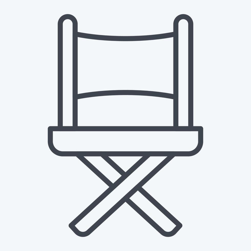 Icon Director Chair. related to Entertainment symbol. line style. simple design illustration vector