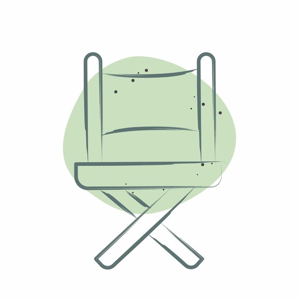 Icon Director Chair. related to Entertainment symbol. Color Spot Style. simple design illustration vector