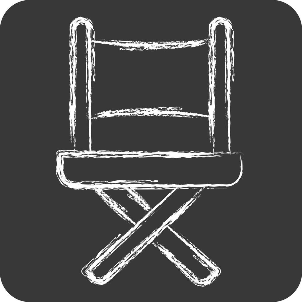 Icon Director Chair. related to Entertainment symbol. chalk Style. simple design illustration vector