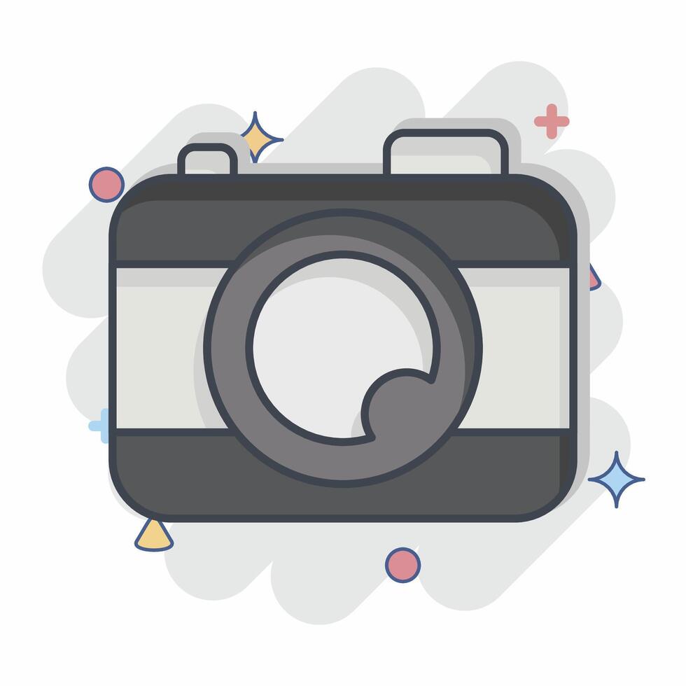 Icon Camera. related to Entertainment symbol. comic style. simple design illustration vector