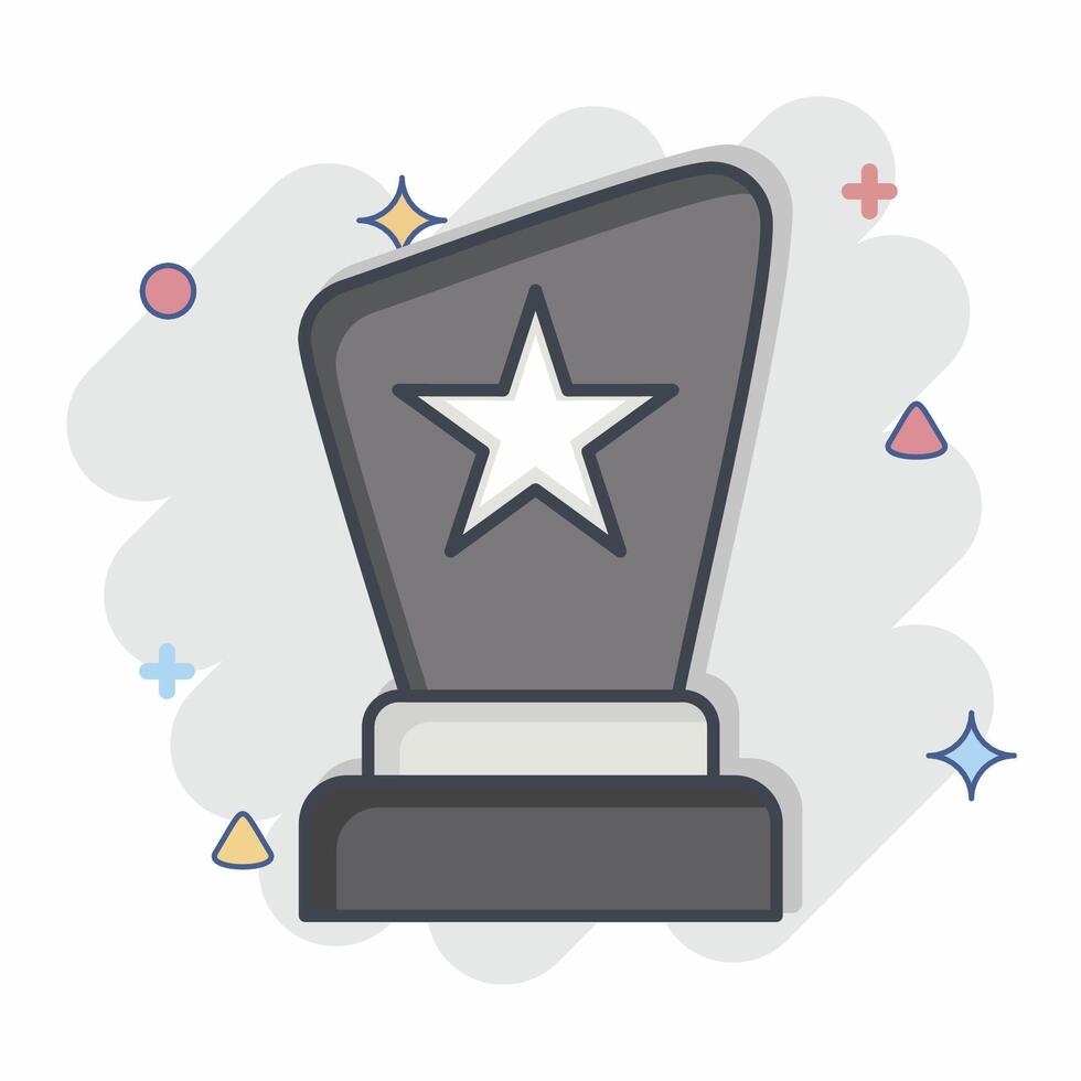 Icon Award. related to Entertainment symbol. comic style. simple design illustration vector