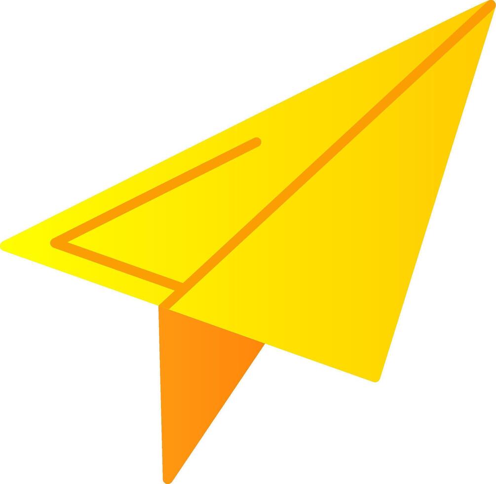 papel avión plano degradado icono vector