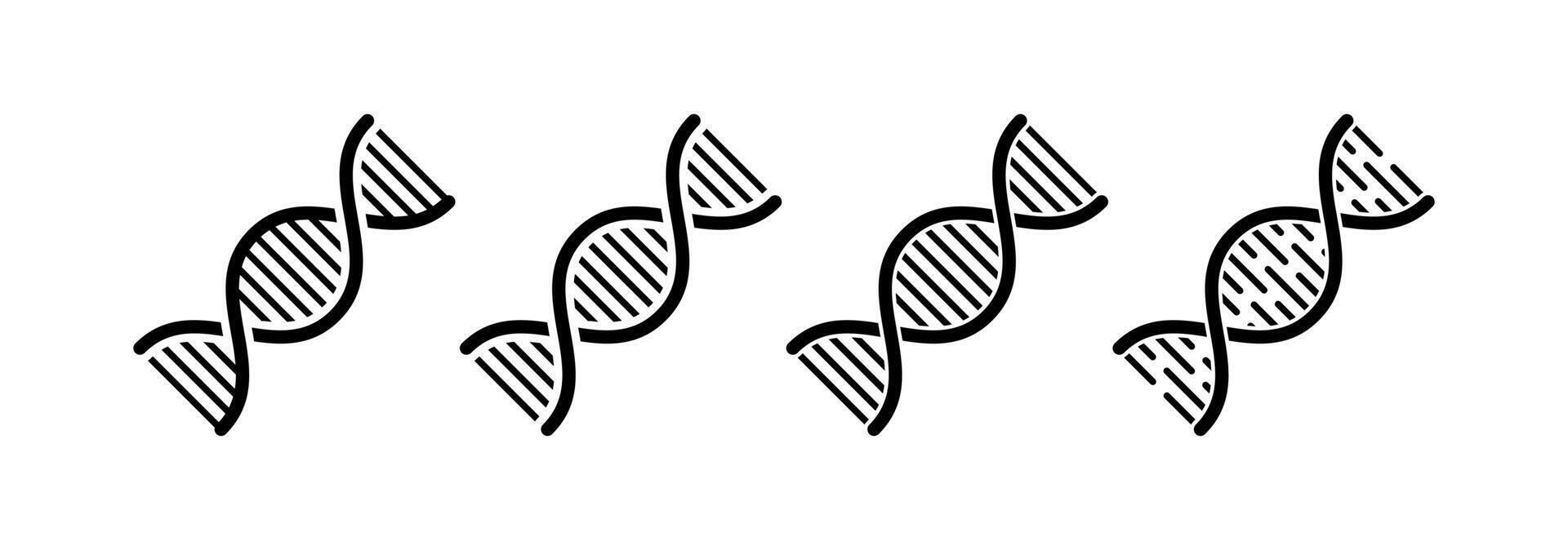 adn hélice icono. espiral molecular gene vector. genético cromosoma. biología ciencia, medicamento. vector