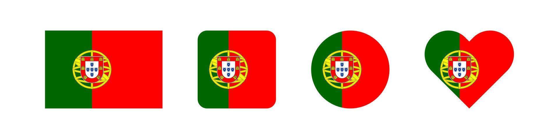 Portugal country. Nation Portuguese flag. European independence country banner. vector