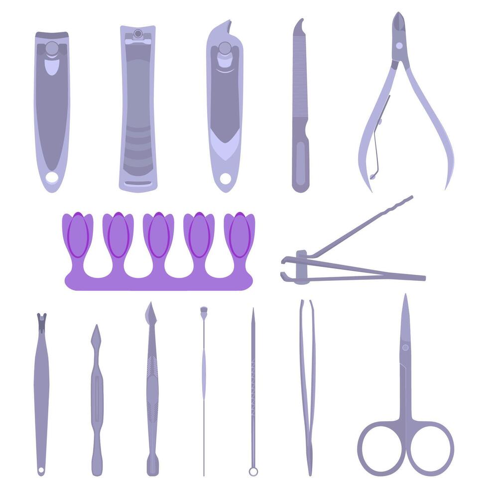 Manicure, Pedicure, Face Cleaning Tools vector