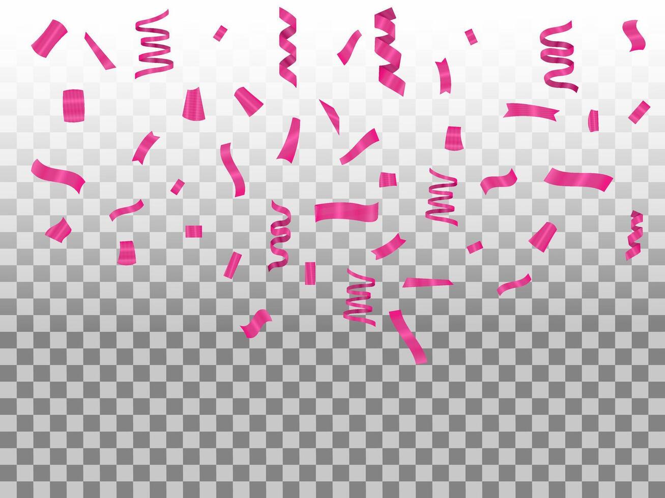 pink serpentine, confetti, festive background vector