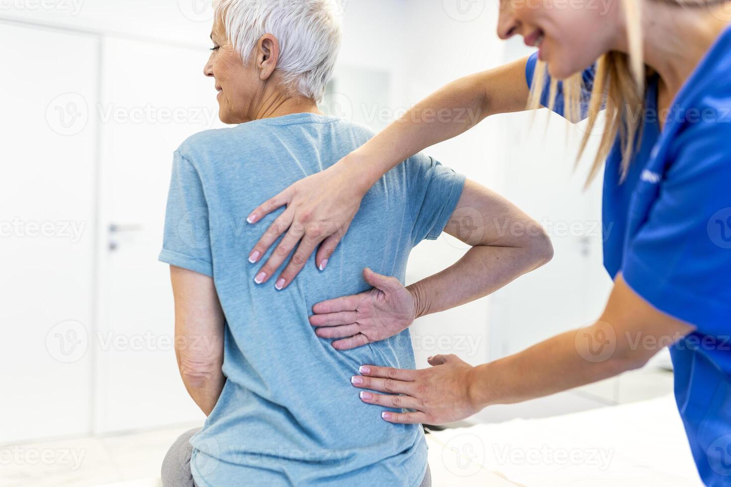 Scoliosis Spine Curve Anatomy, Posture Correction. Chiropractic treatment, Back pain relief. photo