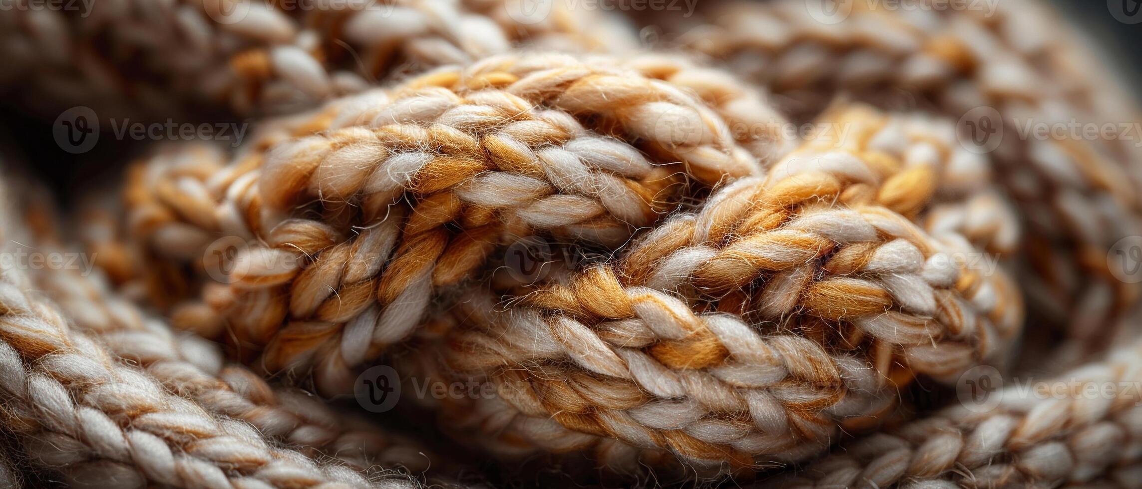 AI Generated Knitted wool texture in close-up photo