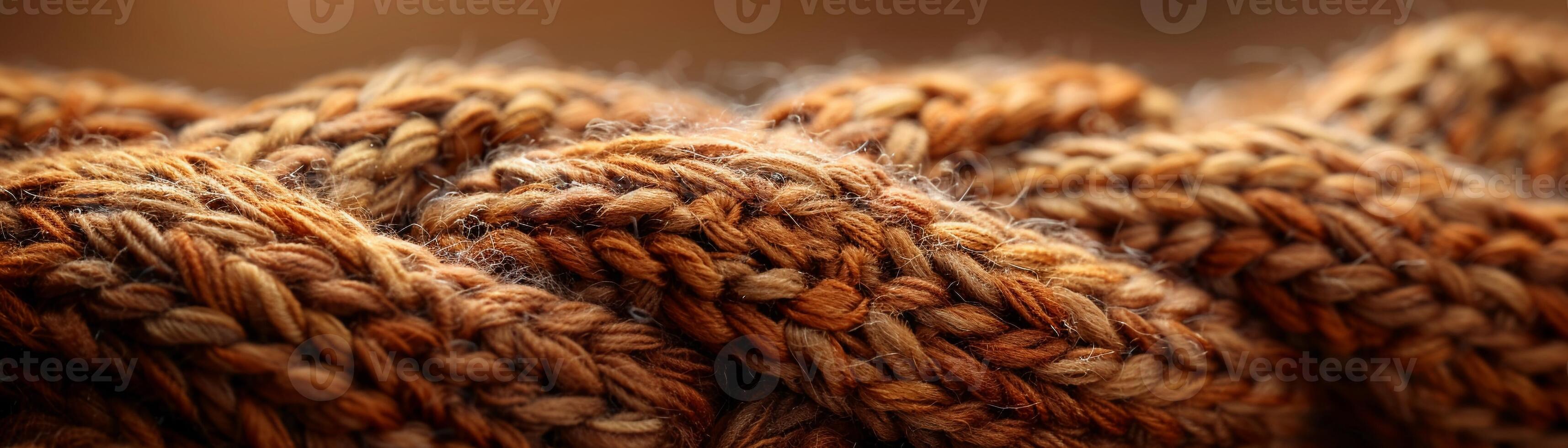 AI Generated Knitted wool texture in close-up photo