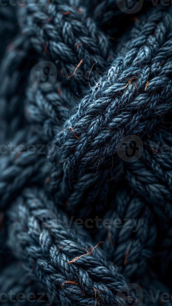 AI Generated Knitted wool texture in close-up photo