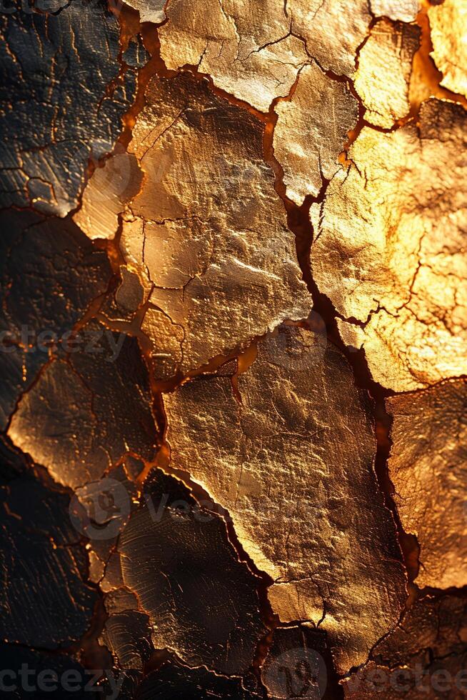 AI Generated Glittering gold foil texture photo