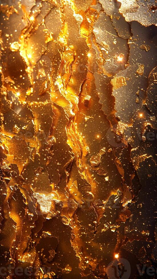 AI Generated Glittering gold foil texture photo