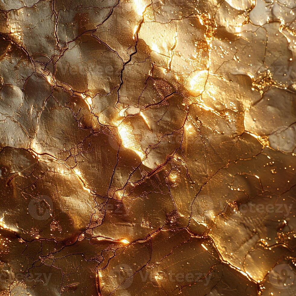 AI Generated Glittering gold foil texture photo