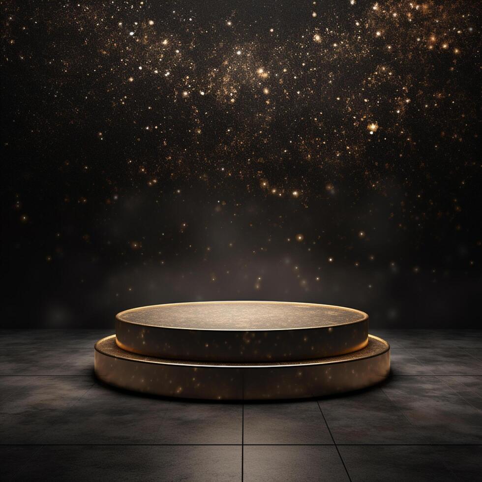 AI generated luxury podium for product presentation. Abstract background photo