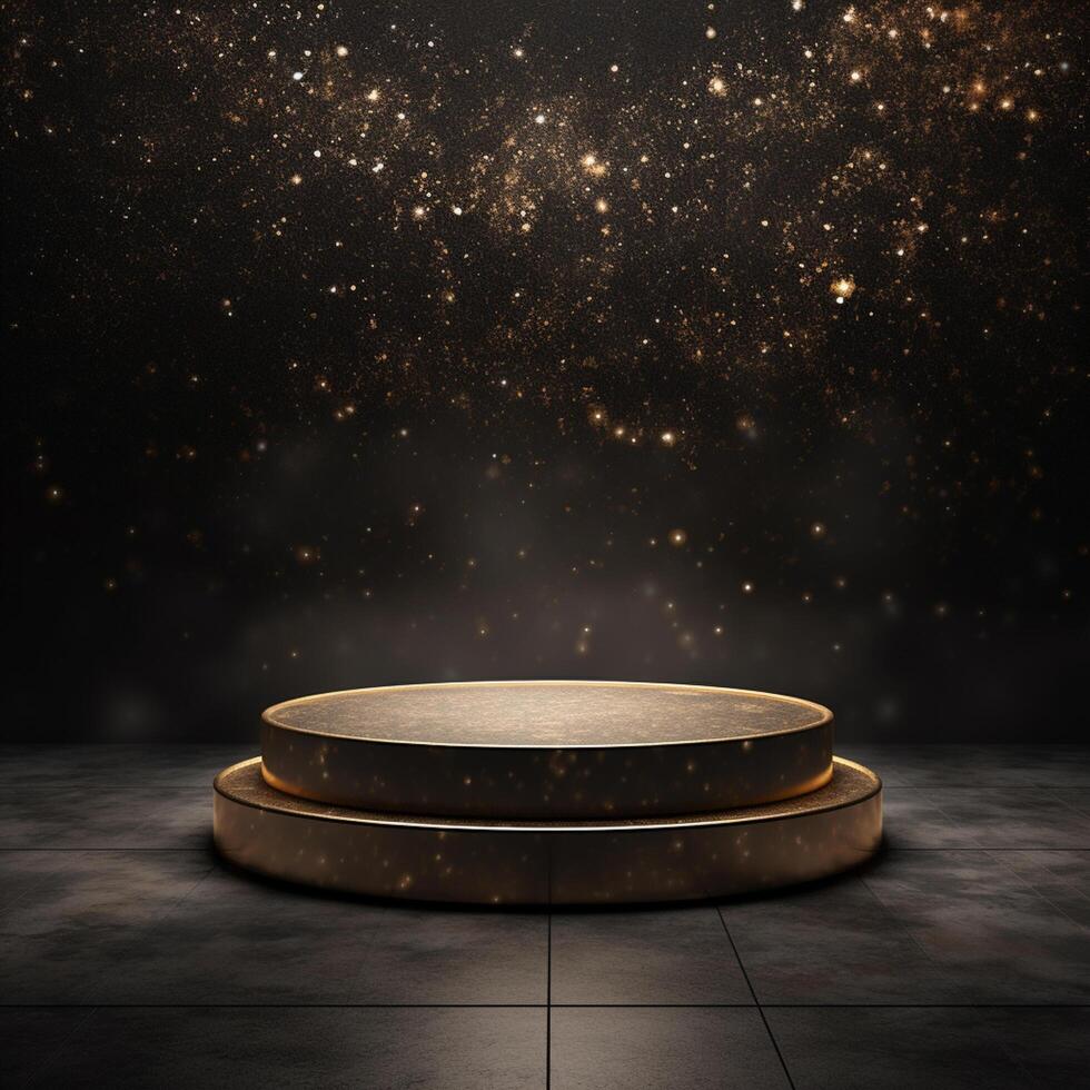 AI generated luxury podium for product presentation. Abstract background photo