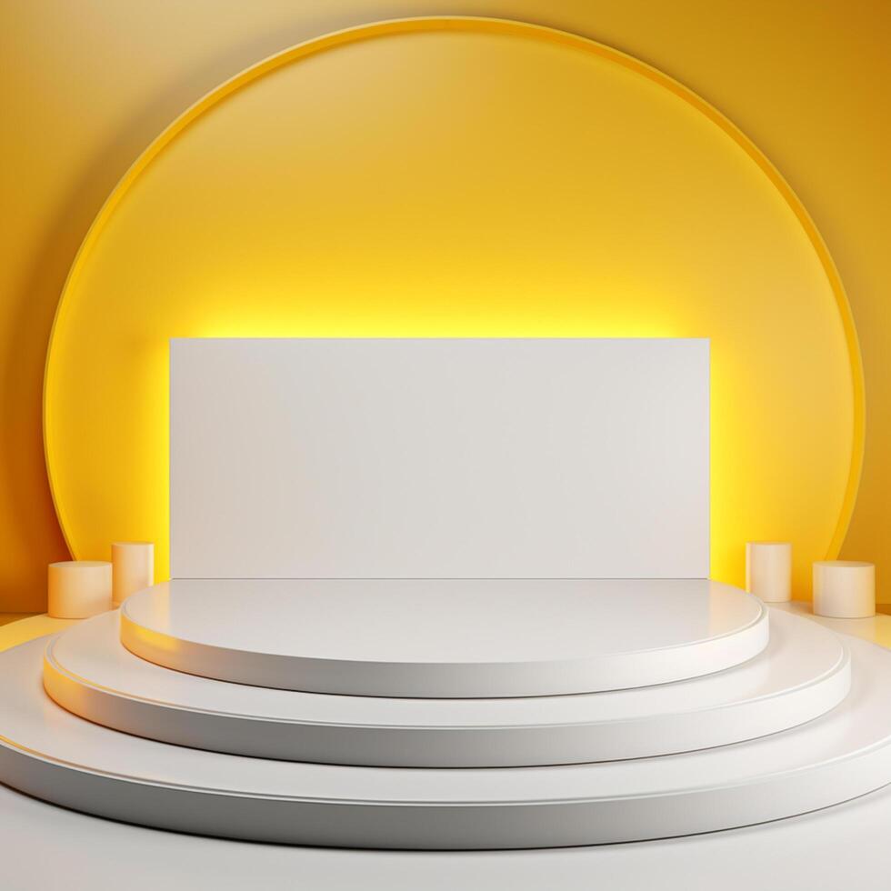 AI generated luxury podium for product presentation. Abstract background photo