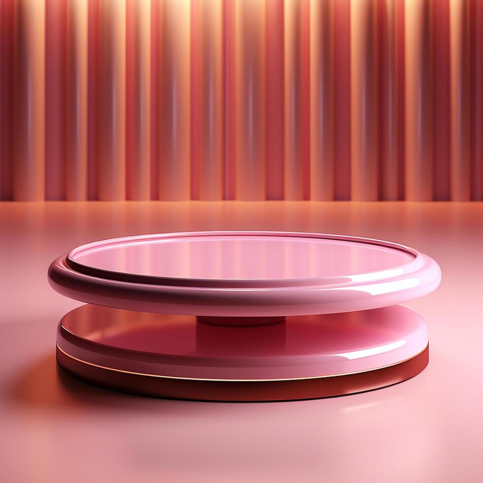 AI generated luxury podium for product presentation. Abstract background photo