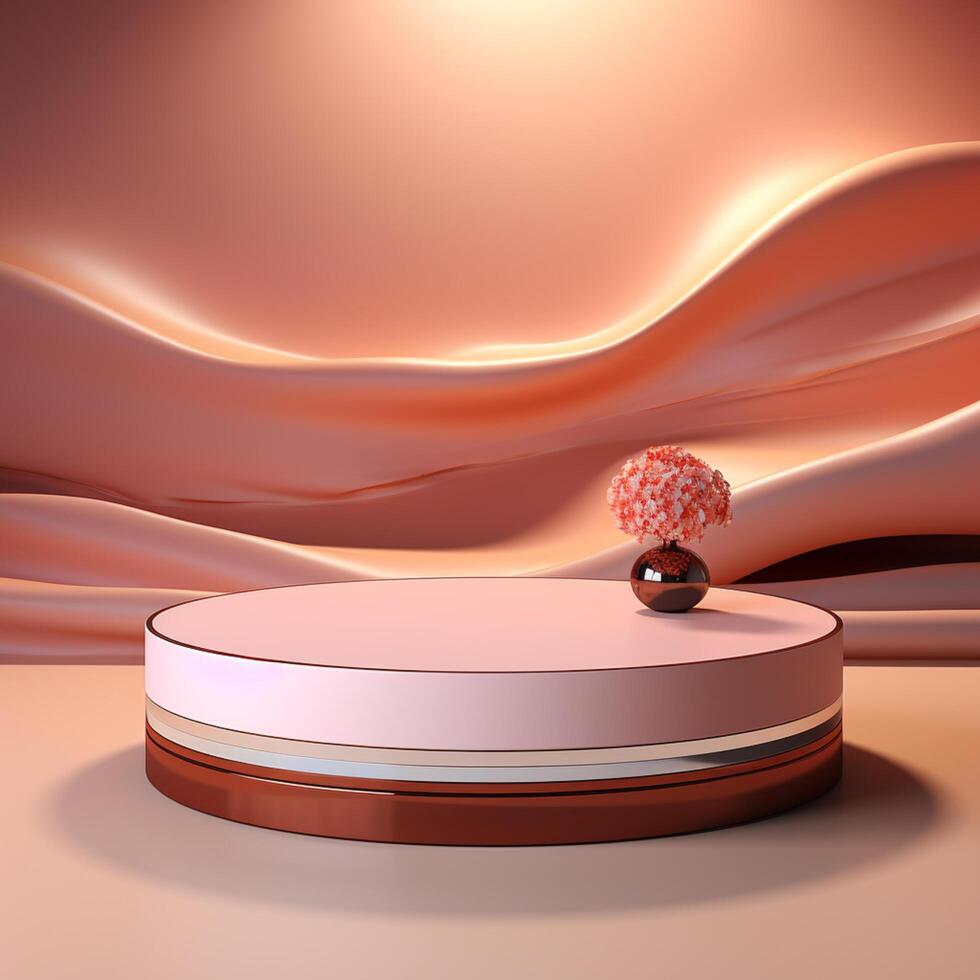 AI generated luxury podium for product presentation. Abstract background photo