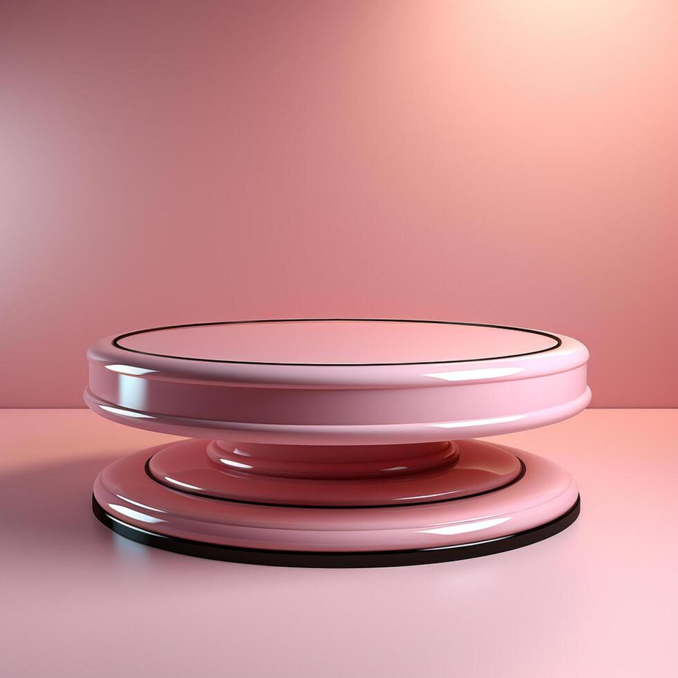 AI generated luxury podium for product presentation. Abstract background photo