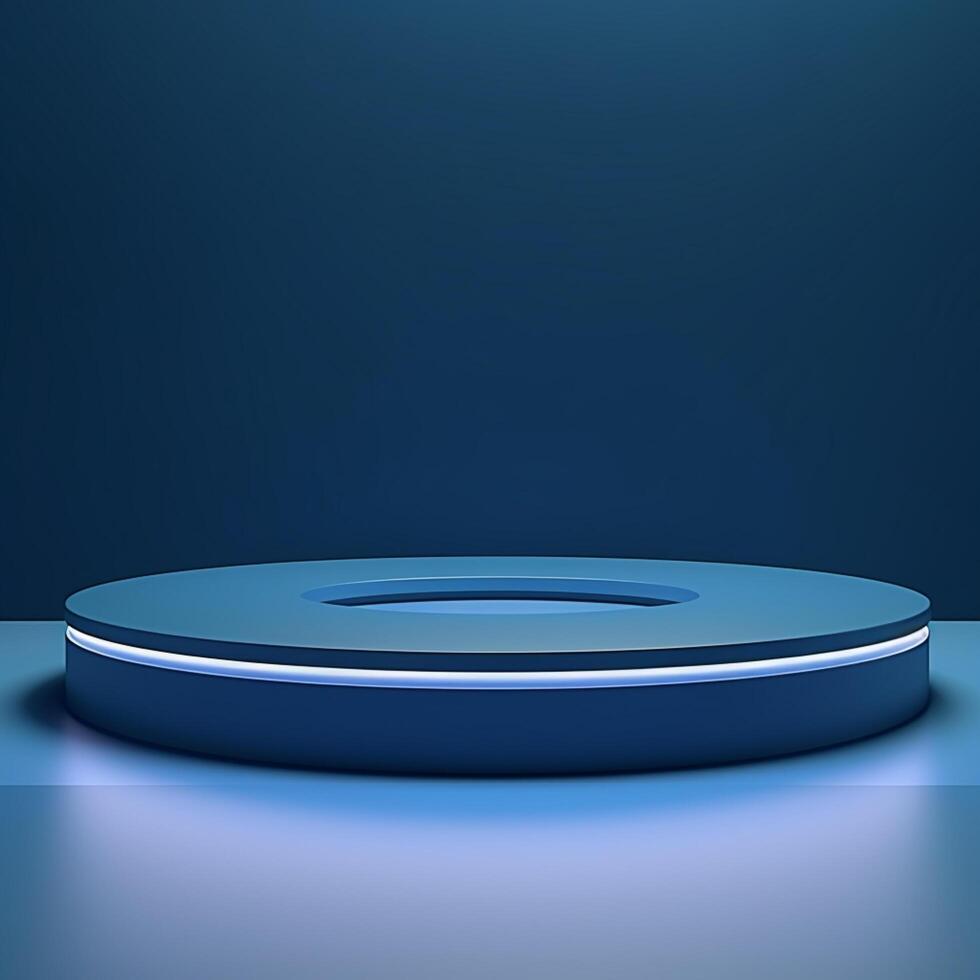 AI generated elegant background with a pedestal and a showcase. 3d illustration photo