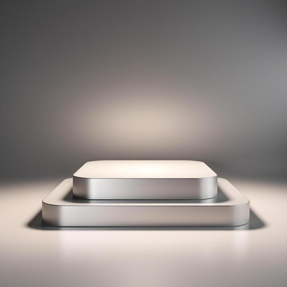 AI generated Scene with a podium for product presentation photo