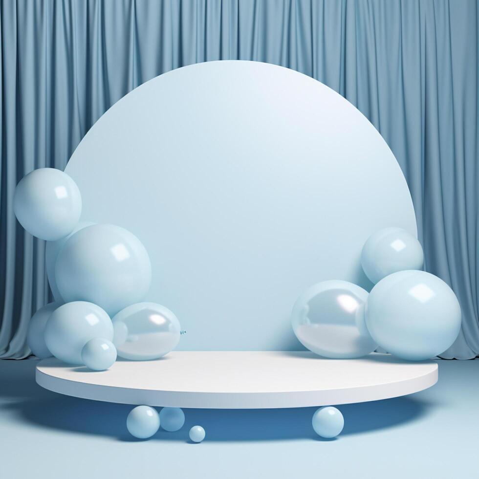 AI generated luxury podium for product presentation. Abstract background photo