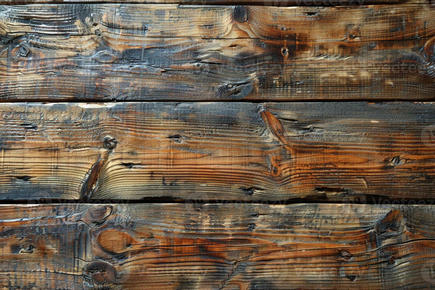 AI Generated Rustic wood grain texture close-up photo