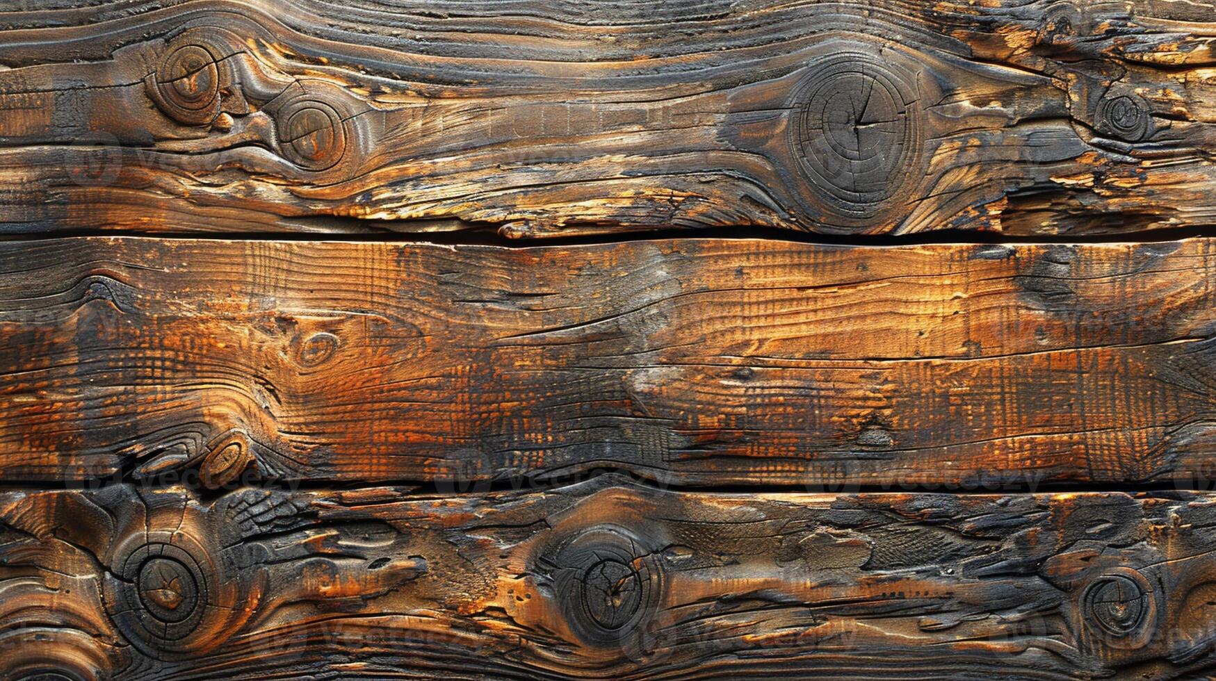 AI Generated Rustic wood grain texture close-up photo