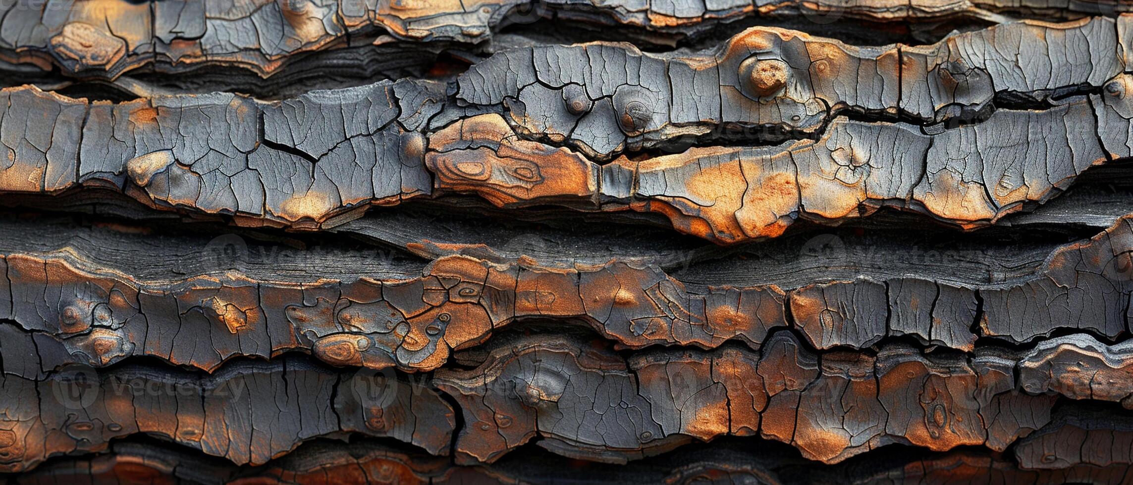 AI Generated Rough bark texture of an old tree photo