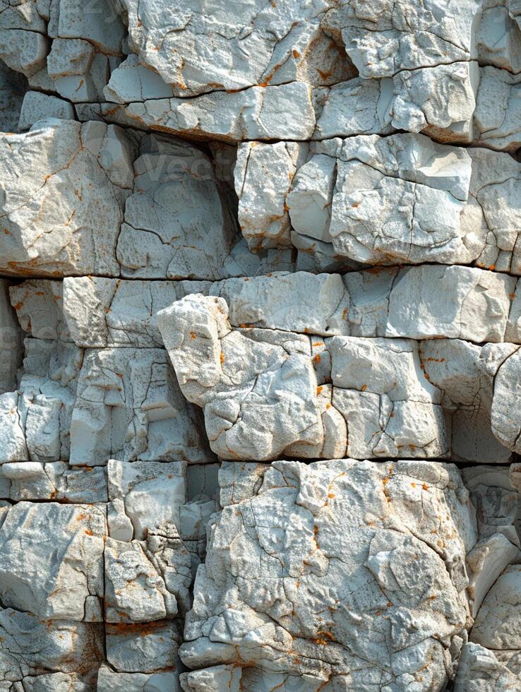 AI Generated Rough texture of a limestone cliff photo