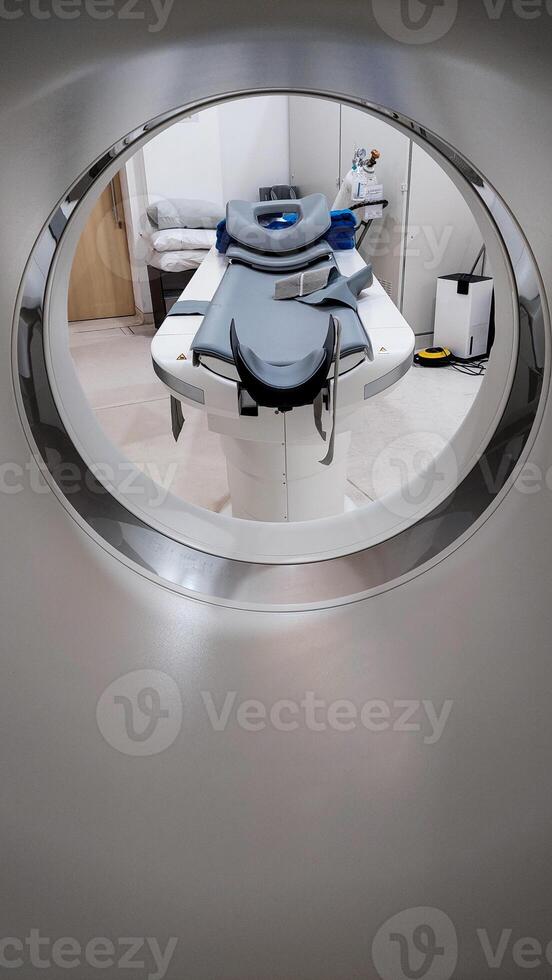 Computed tomography scanner in hospital laboratory photo