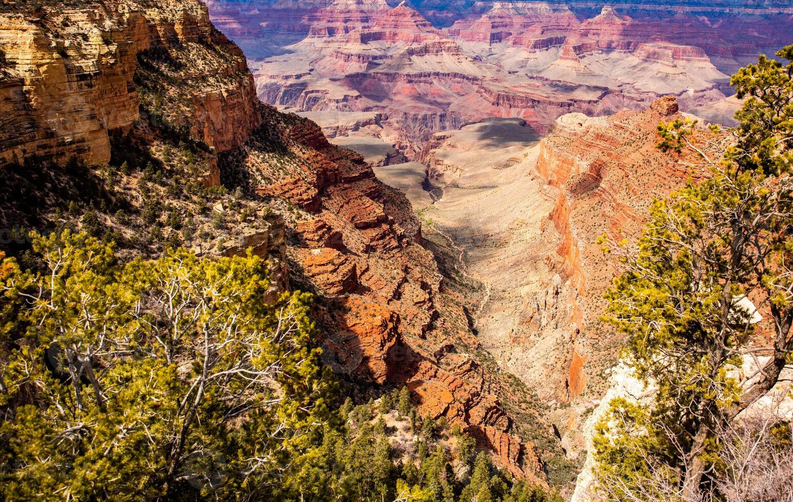 genial ver de el grandioso cañón nacional parque, Arizona, unido estados California desierto. foto