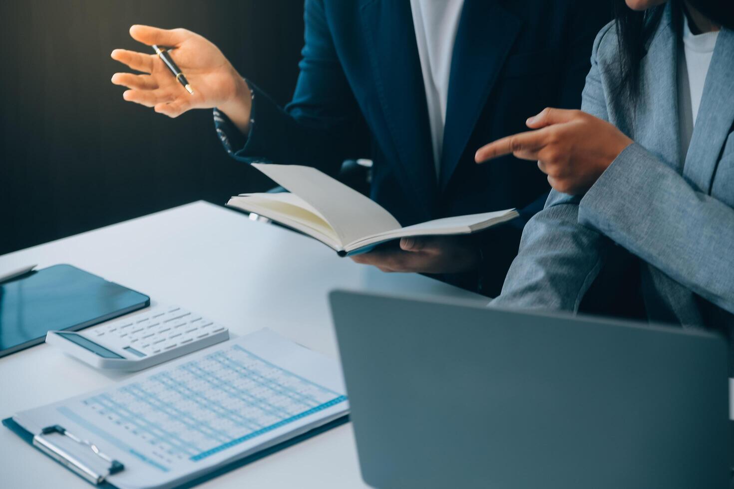 Business Documents, Auditor businesswoman checking searching document legal prepare paperwork or report for analysis TAX time,accountant Documents data contract partner deal in workplace office photo
