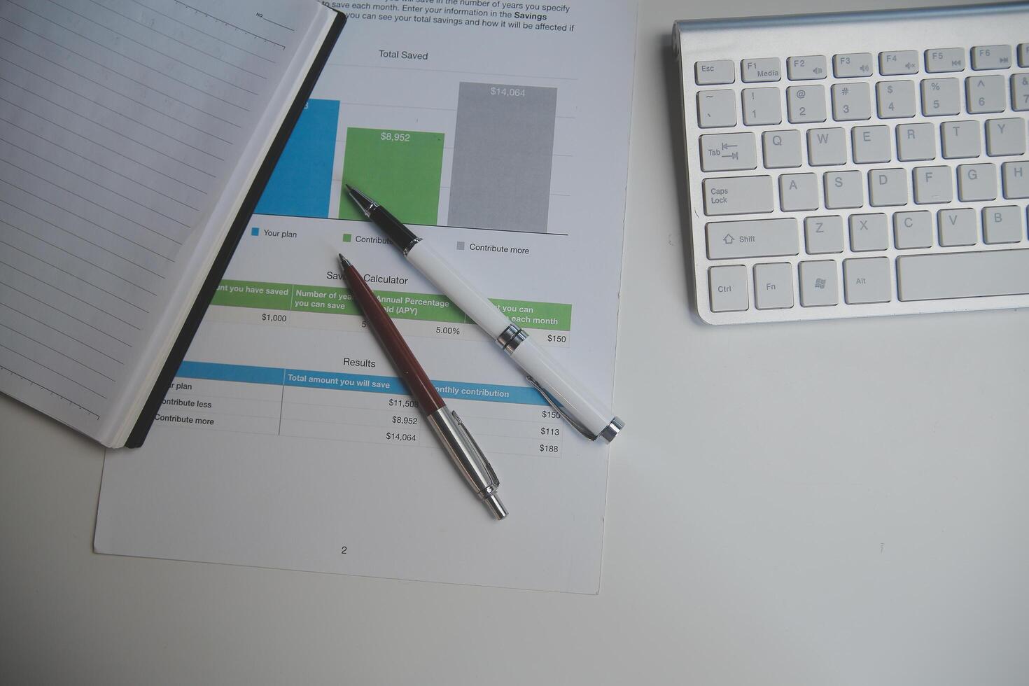 Laptop and paperwork on conference table photo