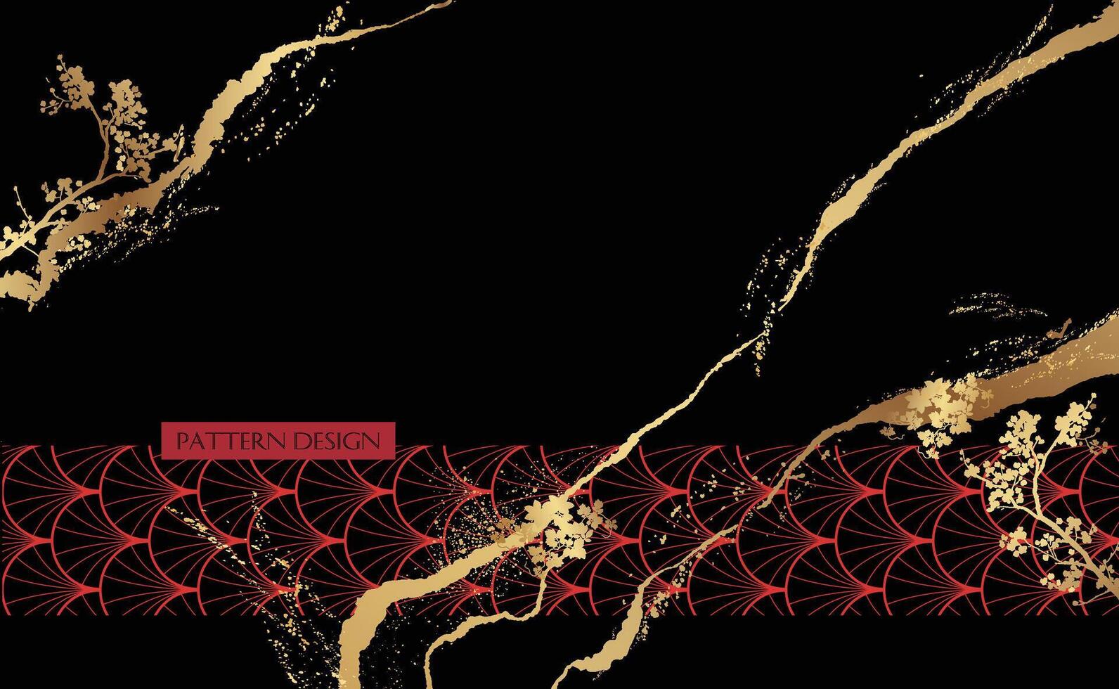 Traditional asia pattern or cover style design. vector